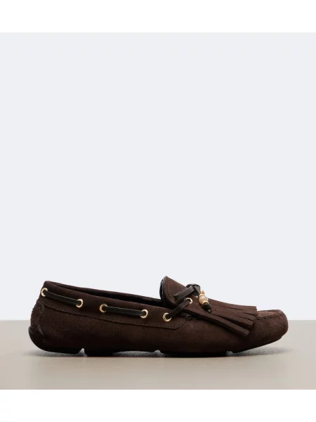 Loaferke Jimmy Choo z obrobami iz semiša rjava