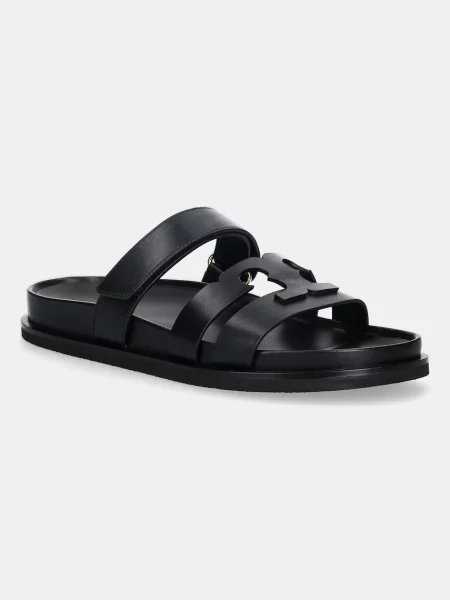 Kožené šľapky Tory Burch Ines Sport čierna