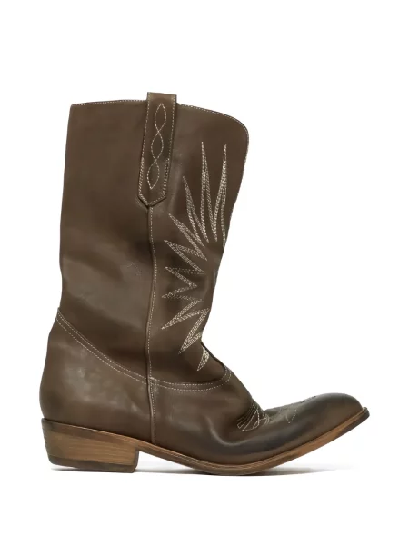 Haftowane botki Aniye By brązowe