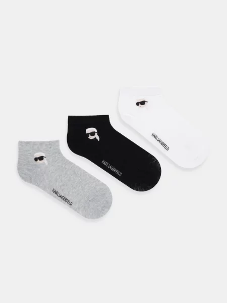 Karl Lagerfeld Șosete IKON gri amestecat / negru alb