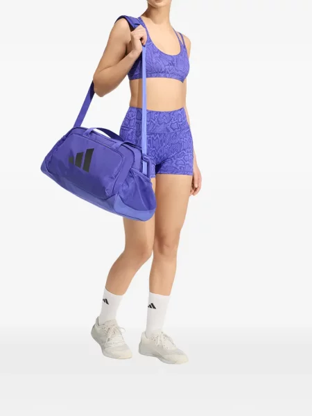 Pantaloni sport Adidas de catifea cu imagine cu model piele de șarpe violet