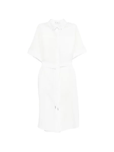 Sukienka midi Panicale do kolan garniturowa biała