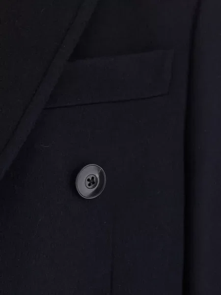 Dvouřadý kabát Emporio Armani modrý