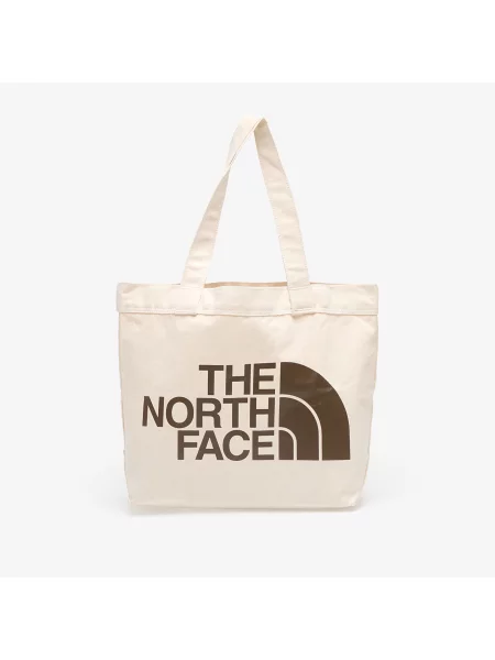 Lniana torebka The North Face beżowa