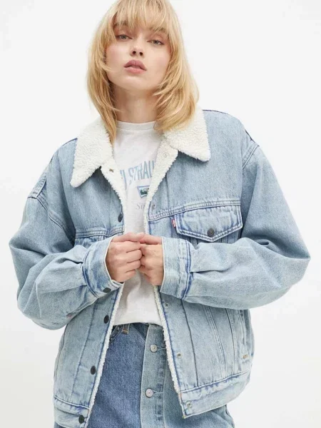 Levi's® Geacă de blugi Sherpa Trucker albastru