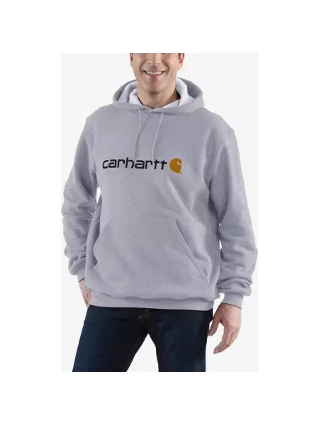 Bluza z kapturem Carhartt Signature Logo S szara
