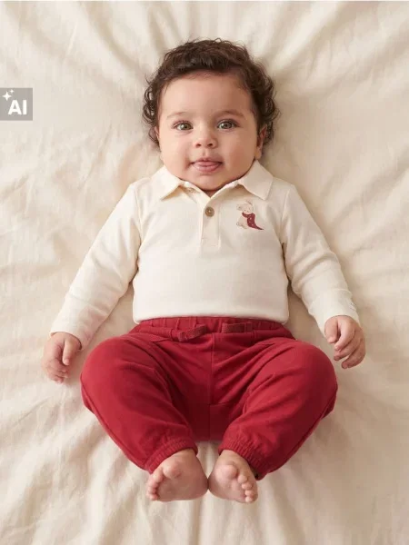 Sinsay jogger kalhoty s našitými žebrovanými burgundy
