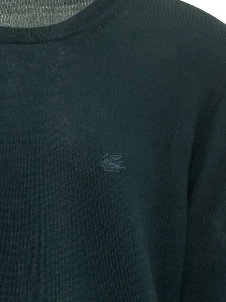 Pulover Etro cu broderie cu decolteu rotund verde