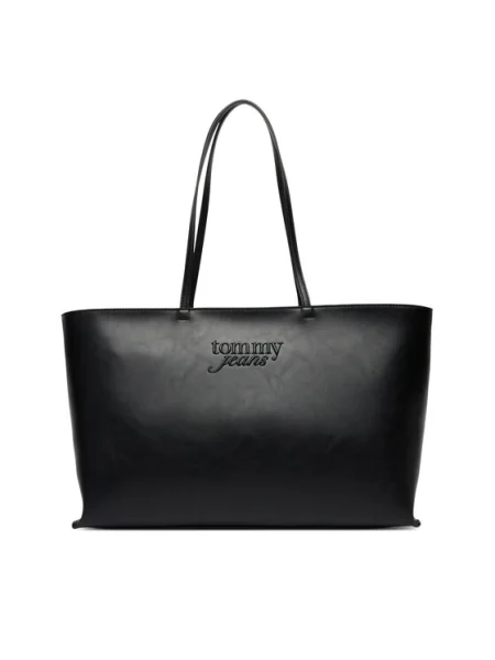 Geantă shopper Tommy Jeans negru