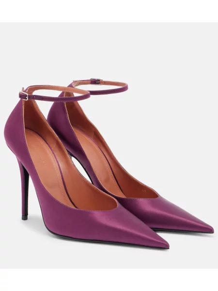 Satenaste salonarji Amina Muaddi vijolična