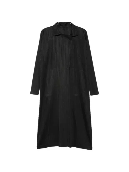Palton Pleats Please Issey Miyake plisat negru