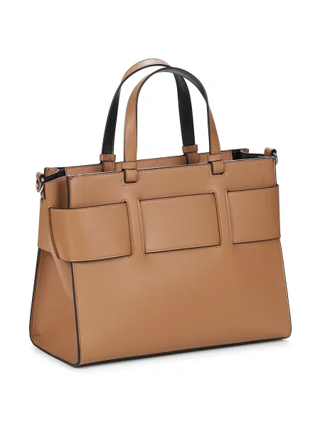 Geantă Armani Exchange din piele bej