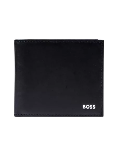 BOSS portfel skórzany czarny