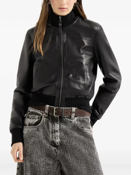 Geanta de piele Brunello Cucinelli negru