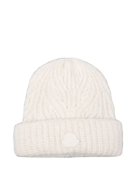 Căciulă Moncler de lână alb