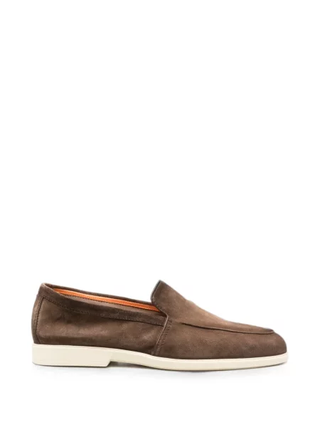Chiloți Santoni din piele de căprioară slip-on maro