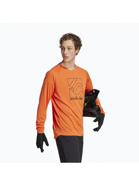 Olcsóbban. Kerékpáros póló adidas FIVE TEN Long Sleeve Jersey semi impact orange. Méret: XL narancsszínű