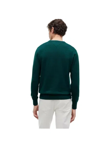 Pulover Tommy Hilfiger din cașmir verde