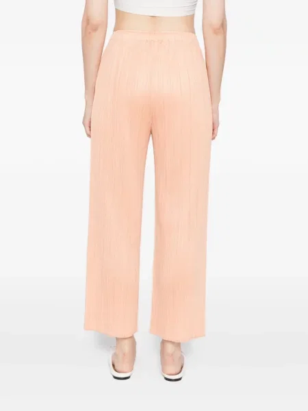 Pantaloni Pleats Please Issey Miyake plisate portocaliu
