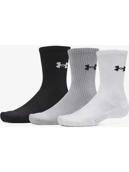 Skarpety Under Armour Performance Cotton szary czarny 3 pary S biały