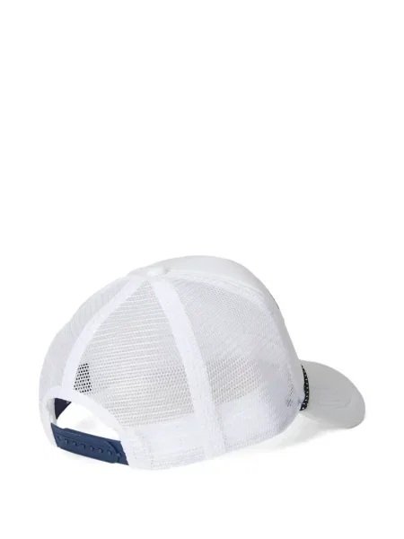 Tricou Polo Ralph Lauren din piele cu broderie în carouri maro