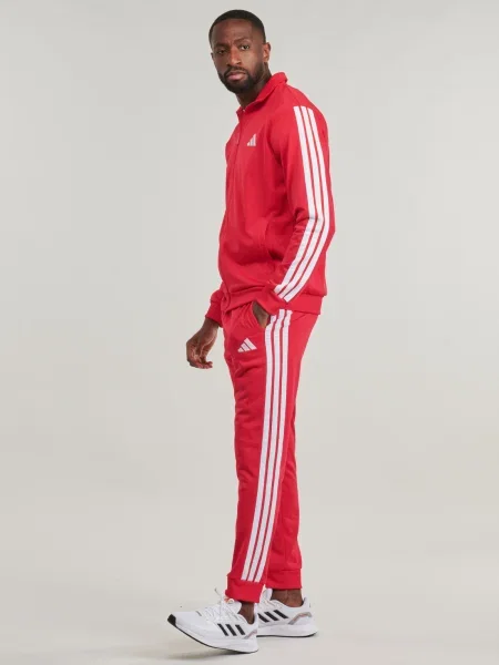 Csíkos melegítő szett Adidas piros