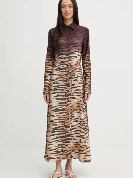 Pinko sukienka letnia z brązowa