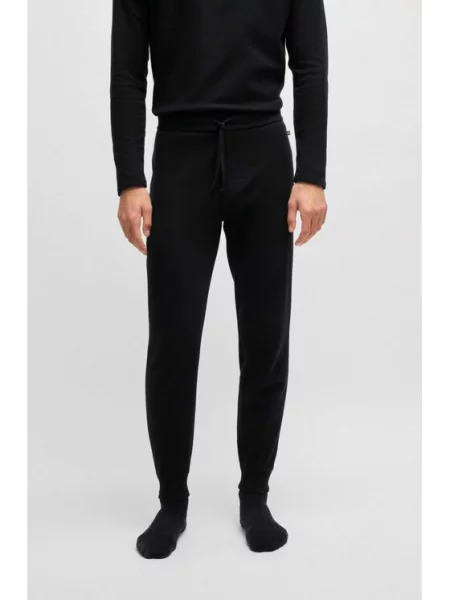 BOSS Спортивні штани Waffle чорний