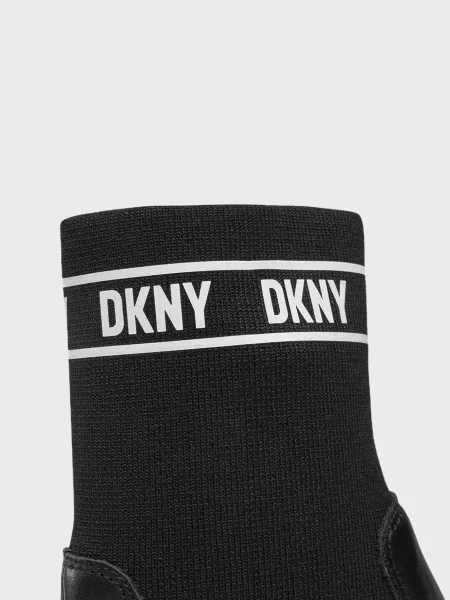 Шкіряні черевики челсі Dkny чорні