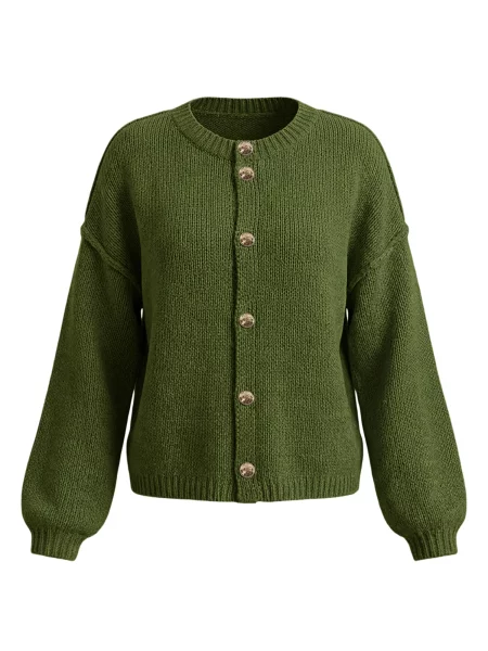 Imily Bela Geacă tricotată verde
