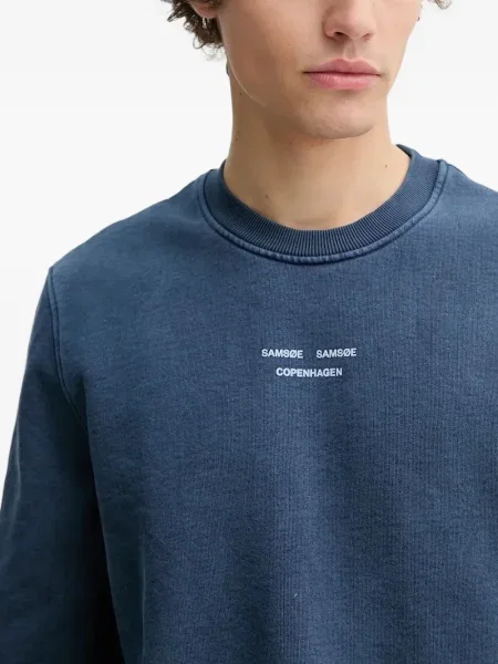 Hanorac crewneck Samsøe Samsøe albastru