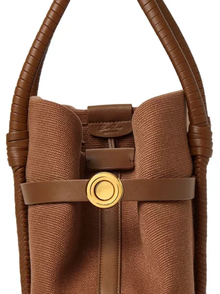 Geantă shopper Loro Piana din piele maro