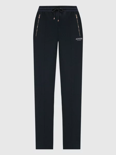 Спортивні штани з принтом логотипа Agnona сині