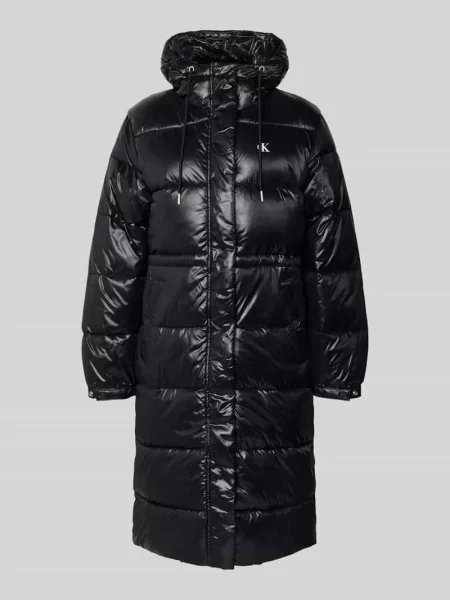 Płaszcz Calvin Klein Jeans Shine Long Puffer Coat Black L czarne
