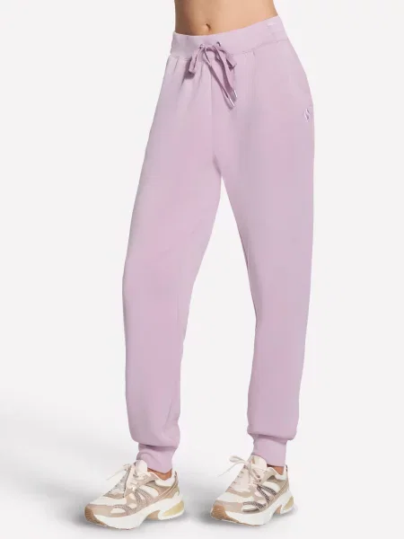 Спортивні штани Skechers SKECHLUXE ELEVATE JOGGER бузковий віскоза/поліестер