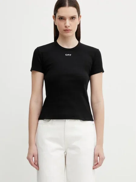 Top Off-white tricotate alb