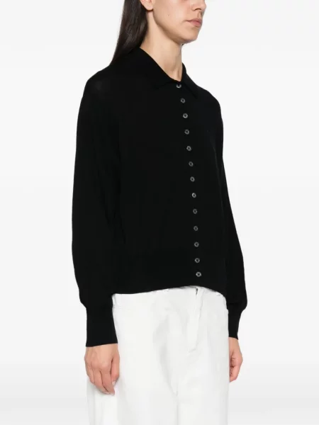 Fleece polo Polo Ralph Lauren με αυτόγραφο μαύρο
