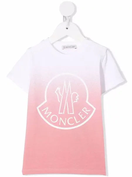Koszulka dziecięca Moncler Enfant różowa