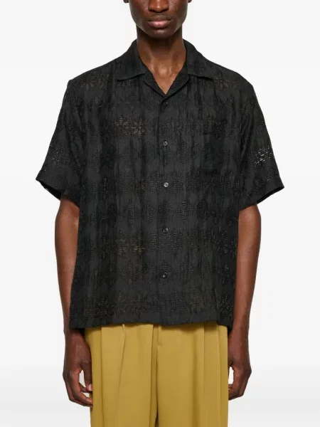 Риза с флорален принт Cmmn Swdn на цветя черно