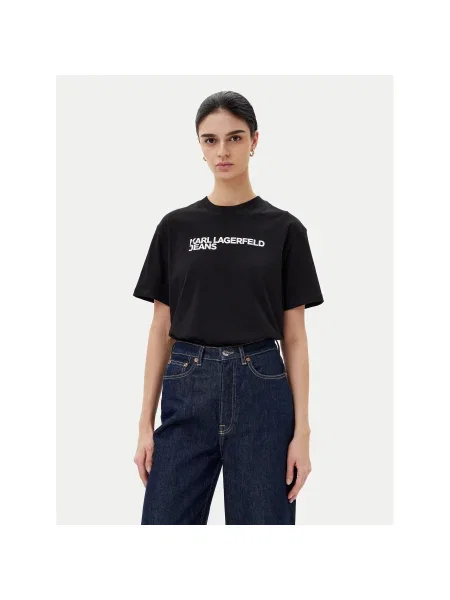 KARL LAGERFELD Póló Relaxed Fit fekete