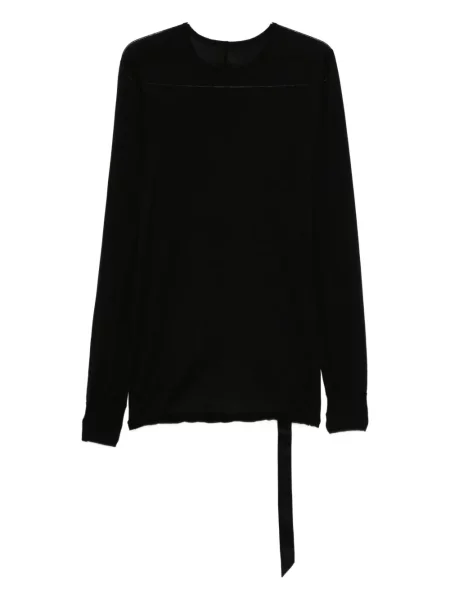 Tricou Rick Owens Drkshdw cu decolteu rotund lung negru