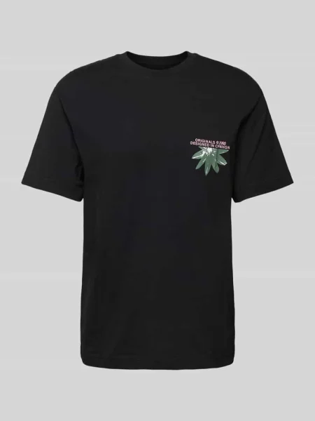 T-shirt z nadrukowanym motywem model ‘TAMPA’ Jack & Jones czarna
