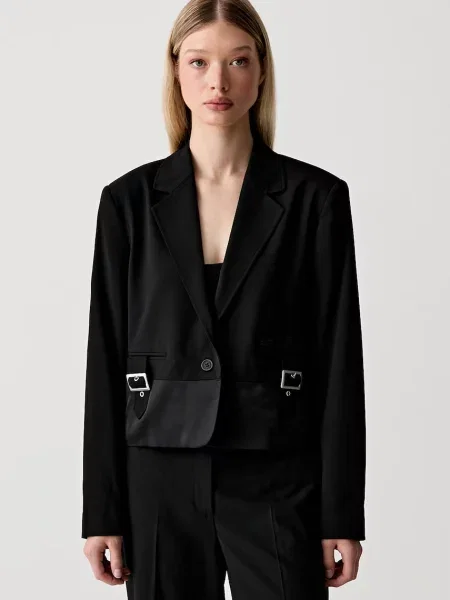 Karl Lagerfeld Jeans sacou cu un singur rând de pentru femei negru