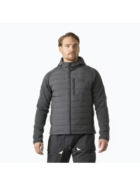 Geacă hibrid pentru bărbați Helly Hansen Skagen Hybrid Knit Insulator ebony