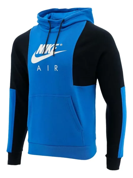 Majica s grafičkim motivom Nike od flisa s printom s kapuljačom plava