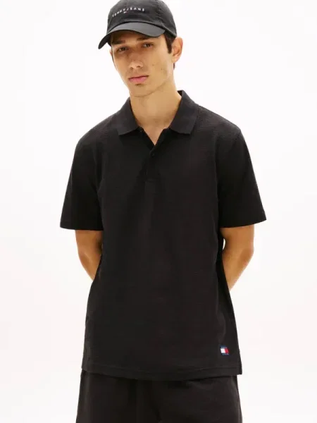Tommy Jeans Polo negru