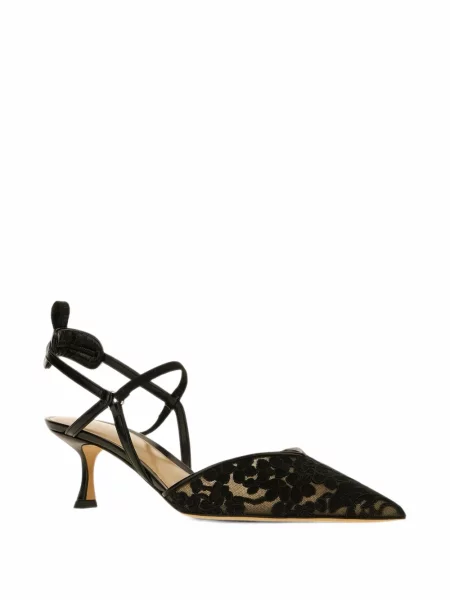 Sandale Fendi din tul slingback negru