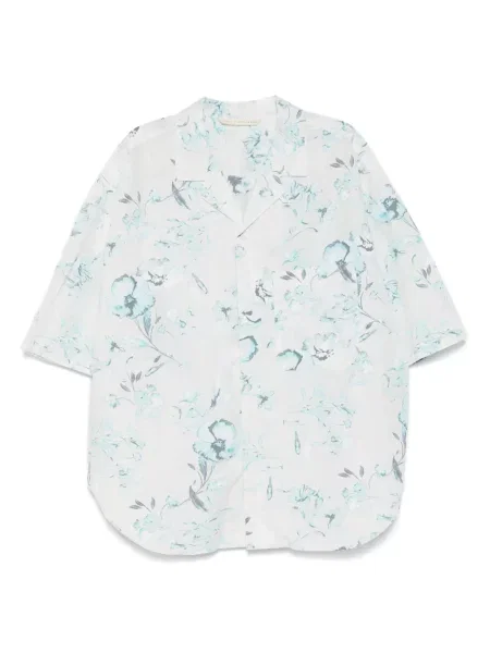 Koszula Forme D’expression w kwiatki z nadrukiem biała