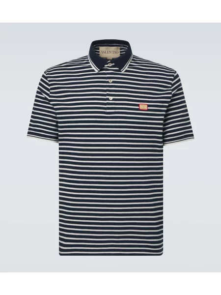 Polo Valentino cu dungi alb