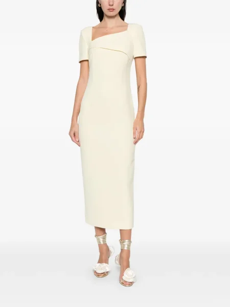 Rochie maxi Roland Mouret de costum galben
